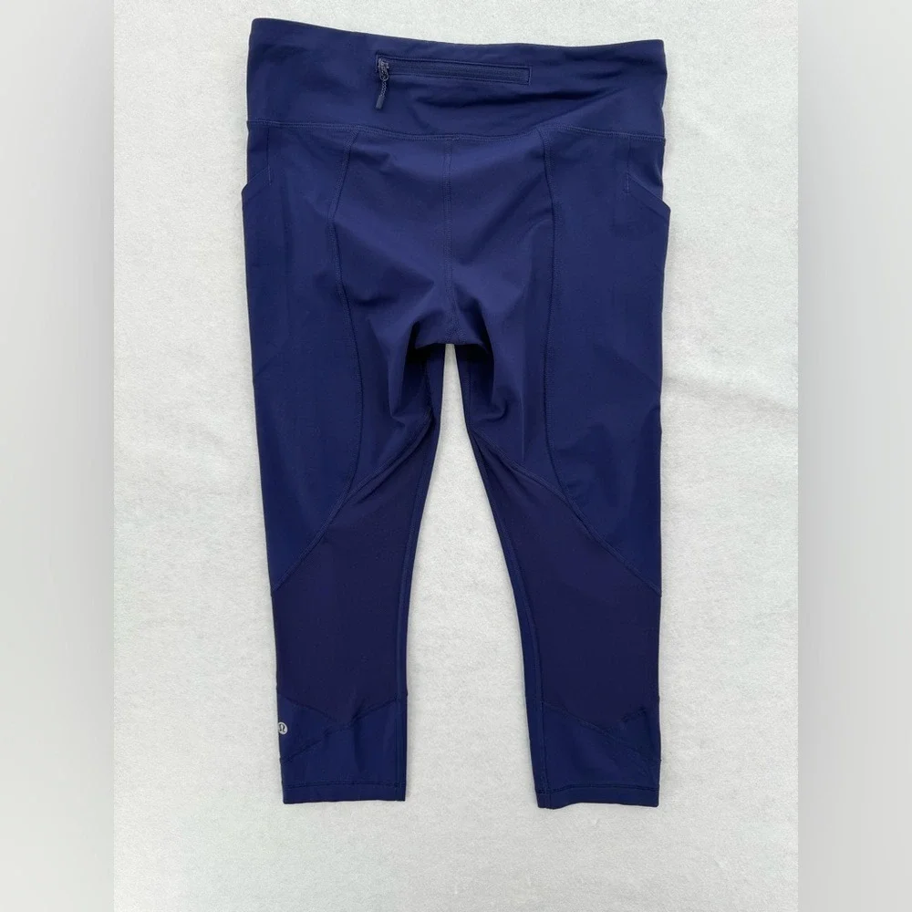 Lululemon Pace Rival Crop Hero Blue Size‎ 8